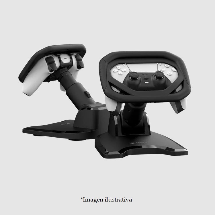 Volante adaptador Balam Rush Joy Wheel JW300 negro compatible con controles Joy-Con (Switch / OLED) y DualSense de PS5