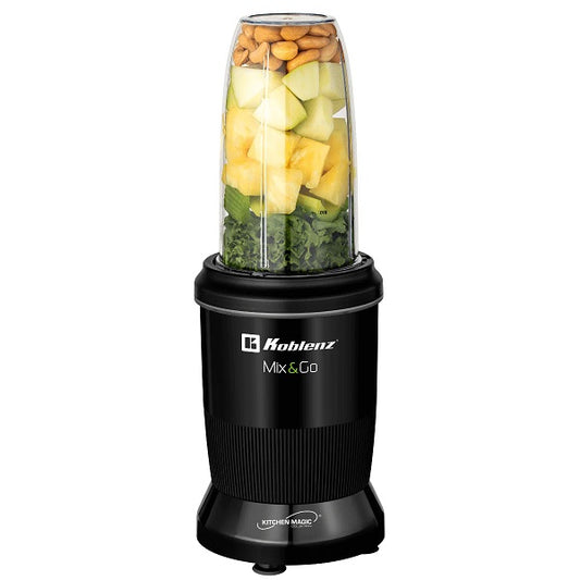 Licuadora Personal Mix and Go Koblenz BKM 800 vaso de Tritán 900ml kit con 6 accesorios potente motor 1000W función apagado automático