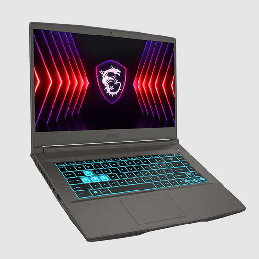 Laptop MSI Thin 15 Ryzen 5 7535HS 8GB DDR5 RTX 4050 6GB SSD 512GB NVME 15.6 FHD 144Hz Win 11 Home teclado Ingles B7VE-466US