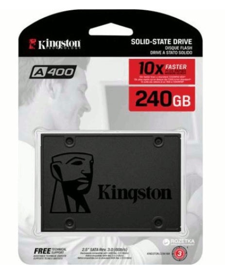 SSD 2.5 240GB Kingston SATAIII SA400 6Gb/s 7mm SA400S37/240G