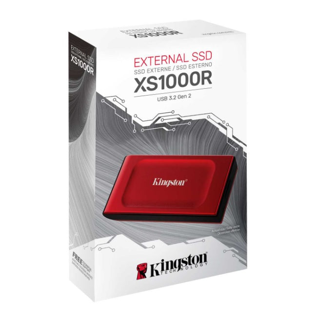 SSD externo Kingston 1TB SXS1000R/1000G portable rojo USB 3.2 Gen 2 1050Mb/seg