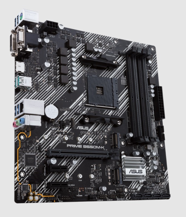 Tarjeta Madre ASUS PRIME B550M-K Ryzen 3ra Gen socket AM4 doble M.2 HDMI VGA DVI