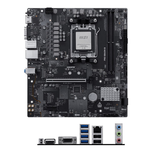 Tarjeta Madre MSI PRO B840M-B Compatible con AM5 2xDDR5 1xHDMI 128GB MicroATX