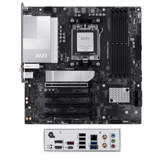 Tarjeta Madre MSI PRO B850M-P WIFI Blanco Compatible con AM5 4xDDR5 1xHDMI 256GB MicroATX