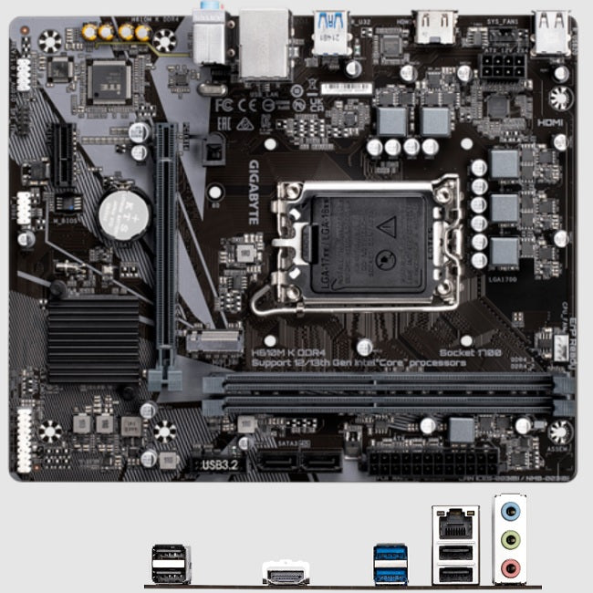Tarjeta madre Gigabyte H610M K DDR4 socket 1700 Gen 12/13/14 2xDDR4 HDMI Micro ATX