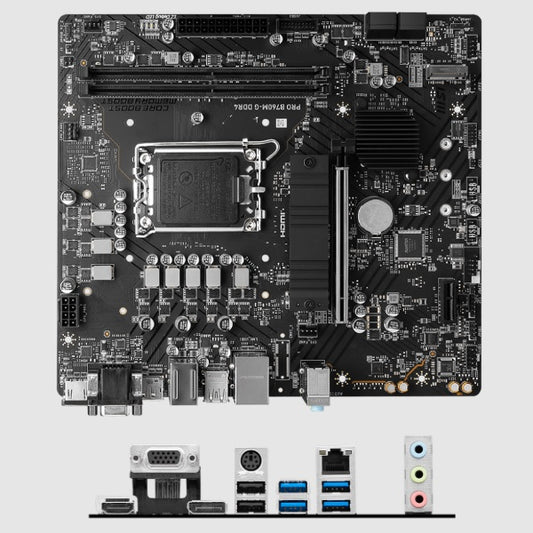 Tarjeta madre MSI PRO B760M-G DDR4 socket 1700 13a Gen 2xDDR4 4800Mhz HDMI DP VGA