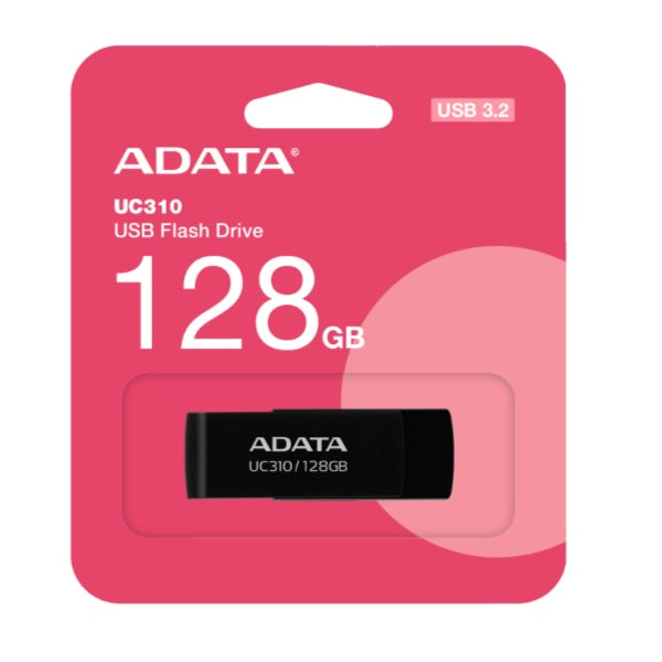 Memoria ADATA 128GB USB UC310 3.2 Negro lectura 100MB/s UC310-128G-RBK