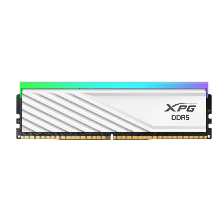Memoria Adata 16GB DDR5 6000MHz UDIMM XPG Lancer Blade RGB con iluminacion RGB disipador blanco AX5U6000C4816G-SLABRWH