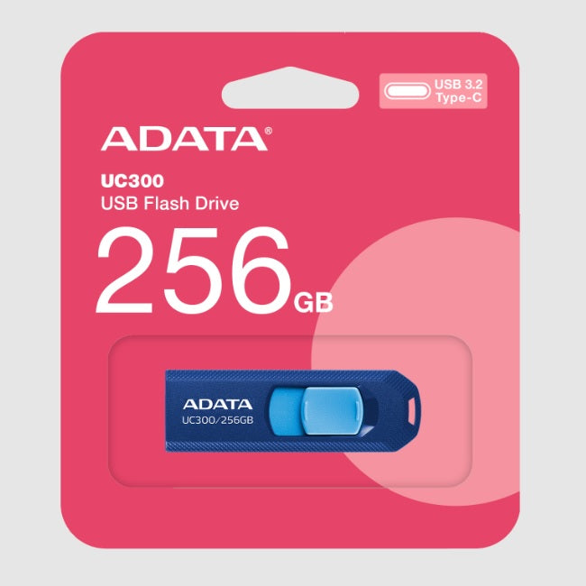 Memoria ADATA 256GB USB-C CHOICE UC300 3.2 Azul con Azul claro ACHO-UC300-256G-RNB/BU