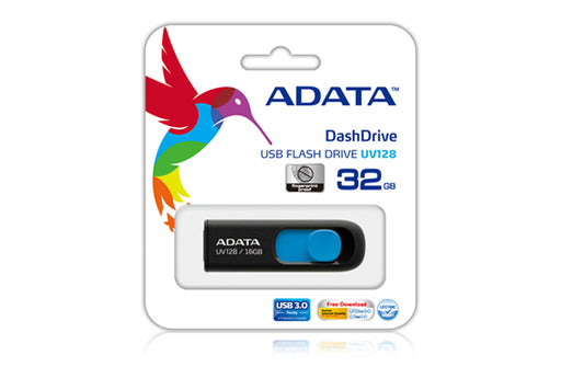 Memoria ADATA 32GB USB 3.0 UV128 negro/azul