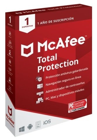 Antivirus AcAfee protección 1 año