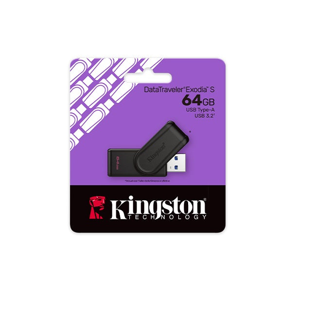 Memoria Kingston 64GB USB 3.2 Gen 1 Exodia s negro DTXS/64GB