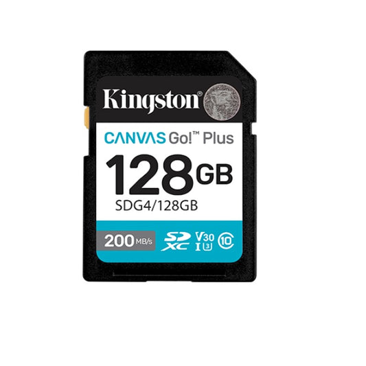 Memoria Kingston 128GB SD Canvas Go Select Plus Gen 4 200MB/s UHS-I U3 V30