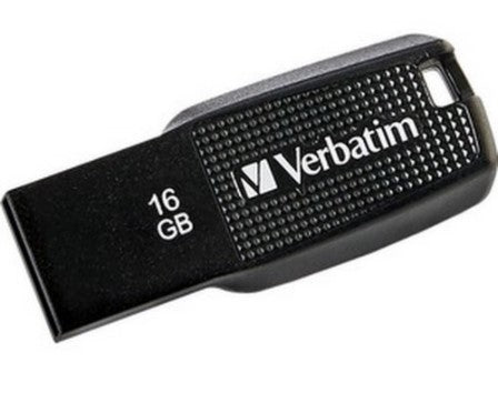 Memria Verbatim 16gb Ergo color Negro modelo VB70875 (disponible P/disponible/ descarga software proteccion por contraseña)