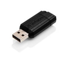 Memoria Verbatim 16GB Pinstripe retractil color Negro