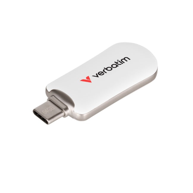 Memoria Verbatim Plectra 64GB USB-C Flash Drive modelo VB30228 color Blanco