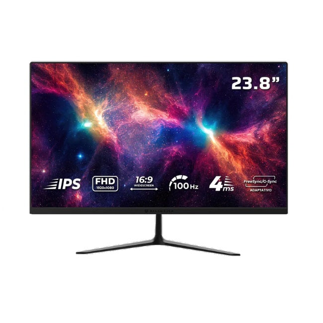 Monitor Balam Rush 23.8 IPS Nebula MNG24Y Legend Negro FHD plano 4ms 100Hz 1xHDMI 1xDP 1xaudio 3.5mm
