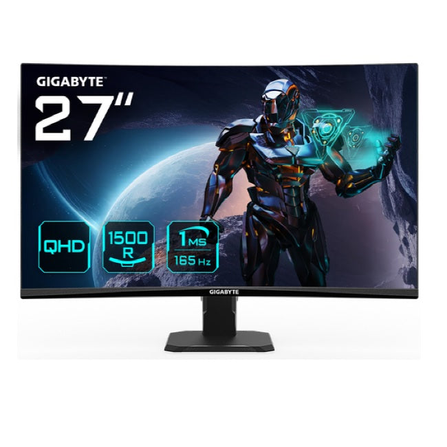 Monitor Gigabyte 27 gaming curvo LED GS27QC Quad HD 165Hz 1ms 2xHDMI 1xDP