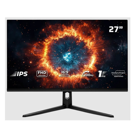 Monitor Balam Rush Hyper Nova MHN27Y 27 pulg plano IPS FHD 1ms 200Hz 2xHDMI 1xDP Joystick Negro