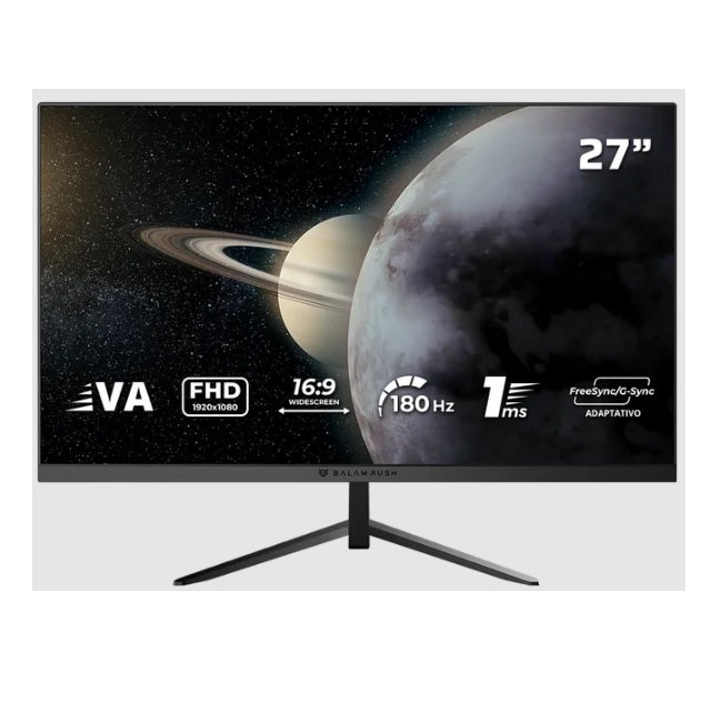 Monitor Balam Rush VA Titan MTG27Y 27 pulg Plano FHD 1ms 180Hz 1xHDMI 1xDP 1xUSB C Joystick negro