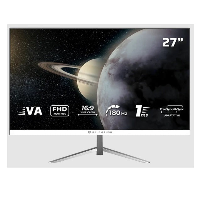 Monitor Balam Rush 27 VA Titan MTG27Y FHD Blanco Plano 1ms 180Hz 1xHDMI 1xDP 1xUSB C Joystick