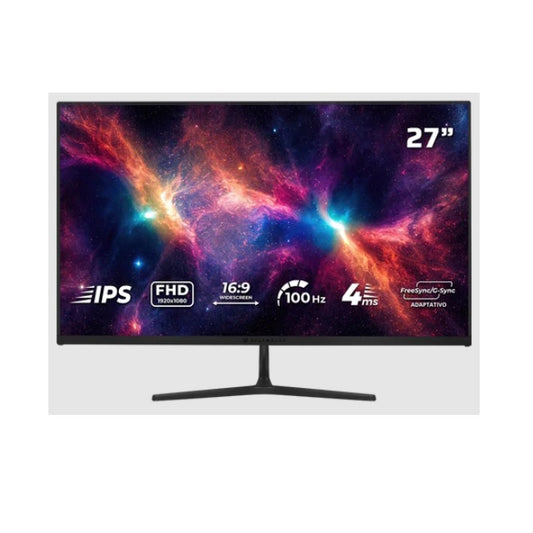 Monitor Balam Rush Nebula MNG27Y 27 pulg plano IPS FHD 4ms 100Hz 1xHDMI 1xDP Joystick negro