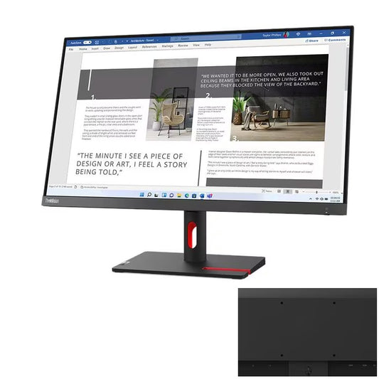 Monitor Lenovo Thinkvision 27 Pulg 1920*1080 IPS display WLED Anti-glare 16:9 100Hz HDMI/VGA