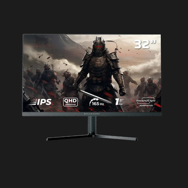 Monitor Balam Rush Gamer Plano 32 pulgadas Ultra Explorer MXT32P Negro QHD 2560x1440 165Hz 2xHDMI 2xDP 1xAudio Out 1xDC