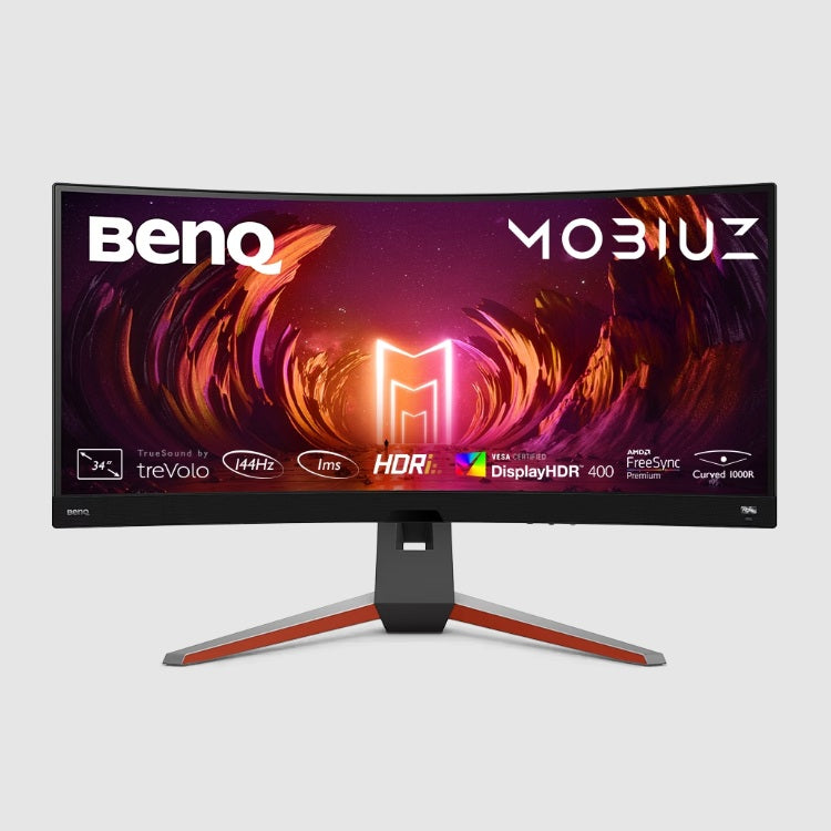 Monitor Benq gaming Curvo EX3410R 34 pulg.3440*1440 Full HD 144Hz HDMI DP Bocinas gris