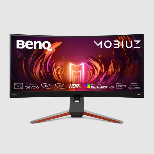 Monitor Benq gaming Curvo EX3410R 34 pulg.3440*1440 Full HD 144Hz HDMI DP Bocinas gris