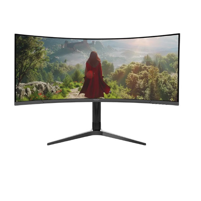 Monitor Gamer Curvo Naceb R1500 LED 34 pulg de 3440*1440 Ultra Wide Quad HD G-Sync/FreeSync 165Hz HDMI/DisplayPort color Gris