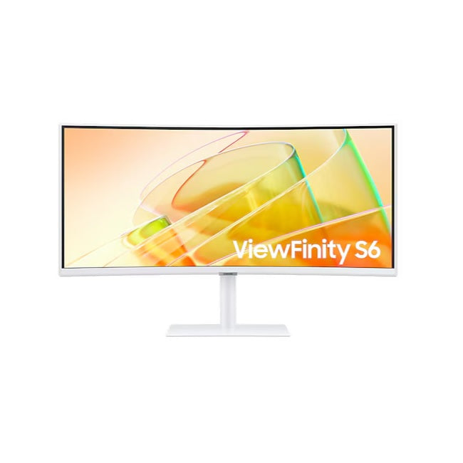 Monitor Samsung 34 pulg Curvo ViewFinity S6 S65TC LED 3440*1440 Ultra Wide FreeSync 100Hz HDMI DP bocinas integradas blanco