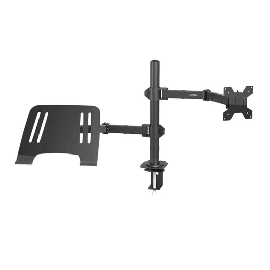 Soporte de Escritorio Acteck Enforce Zone SM525 articulado para Monitor y Laptop con C-Clamp negro AC-944786