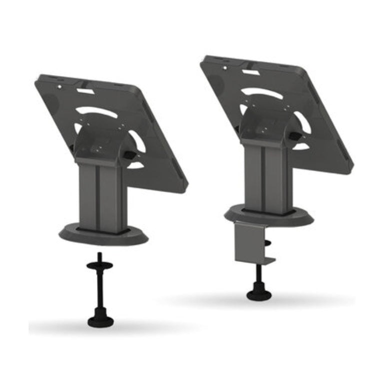 Soporte Brobotix para iPad 10va y 11va generación antirrobo con inclinación giro de 360 grados y gestión de cable color Negro