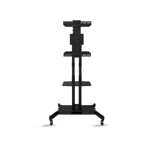 Soporte Brobotix TV de piso móvil para pantalla de 32 a 86Pulg 45 kg orientacion de TV horizontal y vertical coporta 50 kg modelo 6007792 color Negro