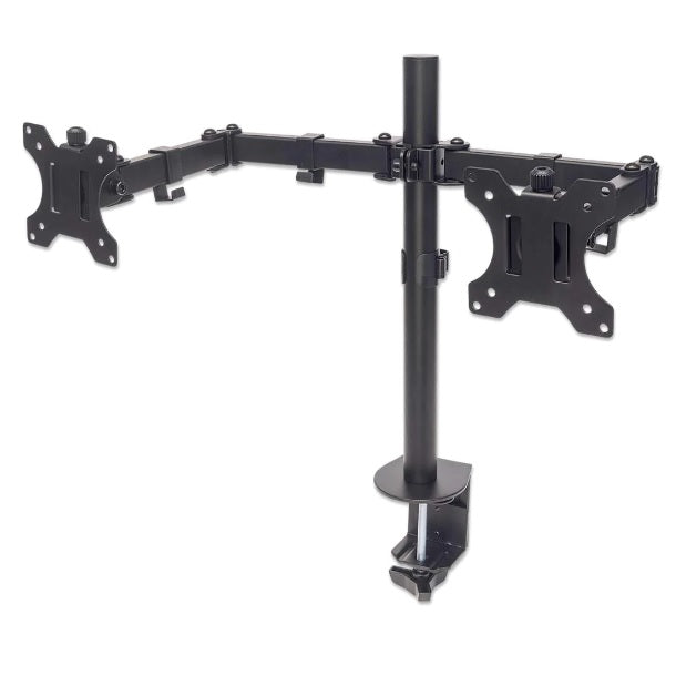 Soporte Manhattan para 2 Monitores 13 a 32 pulgadas 8KG en escritorio doble articulacion
