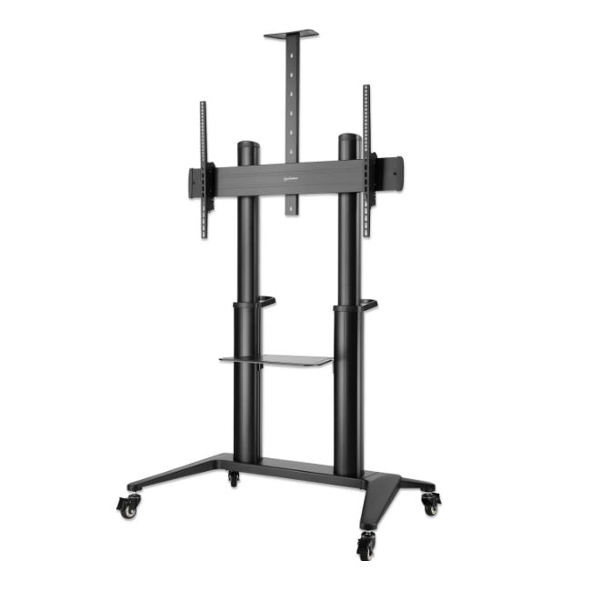 Soporte Manhattan para TV 70 a 120 pulgadas 140KG Tipo Carro con inclinacion y ultraresistente Negro