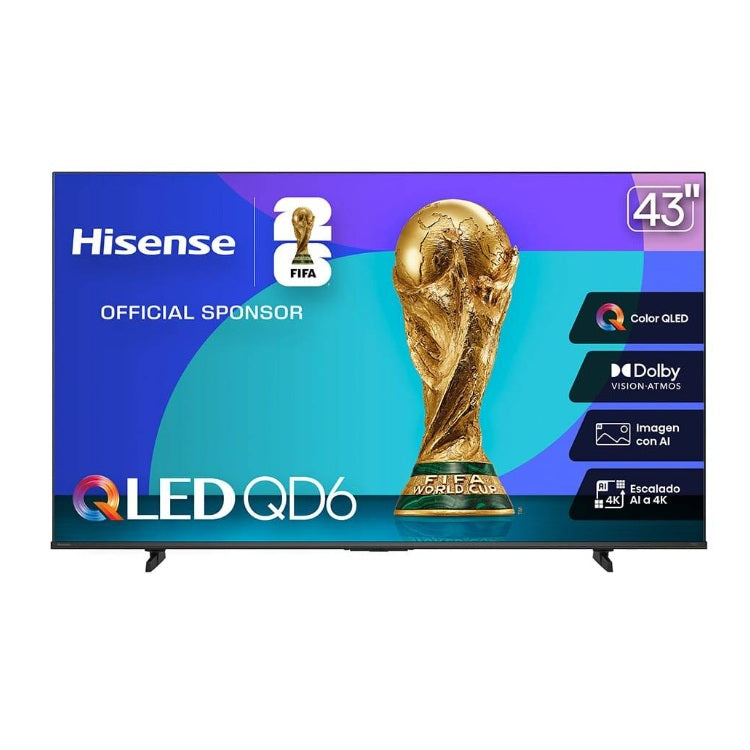 Pantalla Smart TV Hisense 43QD65QV 43 pulg 3840x2160 VIDAA HDMI USB LAN