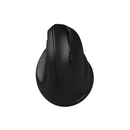 Mouse Acteck Ergonómico Vertical Virtuos Fitt MI520 Negro Inalambrico/Bluetooth 2400DPI 7 Botones Recargable 40h