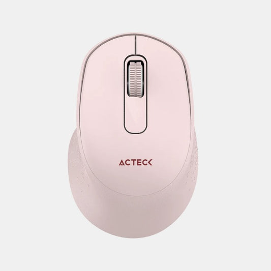 Mouse Acteck inalambrico Optimize Ergo MI470 Advanced Rosa 2.4 GHz 1600 DPI Compatible con Mac y Windows