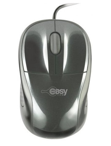 Mouse alambrico Easy line optico 1000 DPI USB modelo EL-993339 color Negro brillante