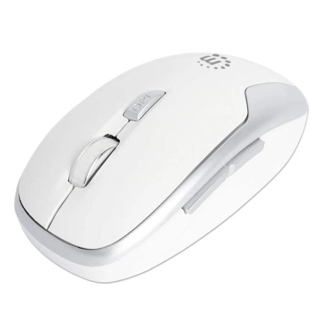 Mouse Manhattan Optico inalambrico Diestro blanco 6 botones 2.4G
