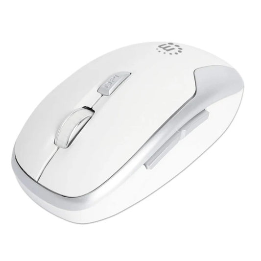 Mouse Manhattan Optico inalambrico Diestro blanco 6 botones 2.4G