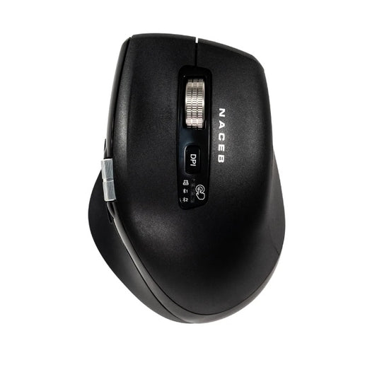 Mouse Inalambrico Naben scroll USB 3200 DPI 5 botones modelo NA-0133 color Negro