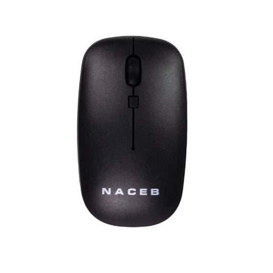 Mouse Inalambrico Naceb con recepeptor USB 2.4G 1600 DPI 3 botones modelo NA-0137N color Negro
