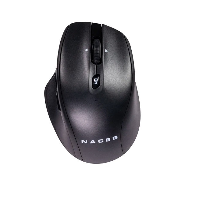 Mouse Inalambrico Naceb dual con receptor USB color Negro mode 2.4G+BT 5 botones