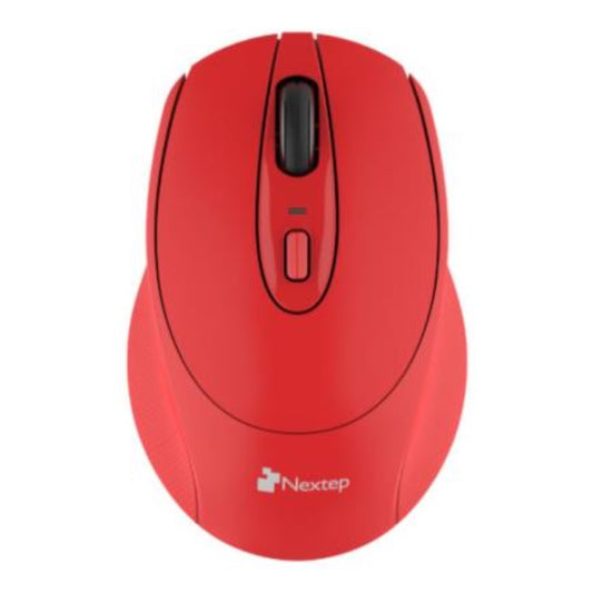 Mouse Nextep NE-411E rojo inalambrico ergonomico USB 1600DPI