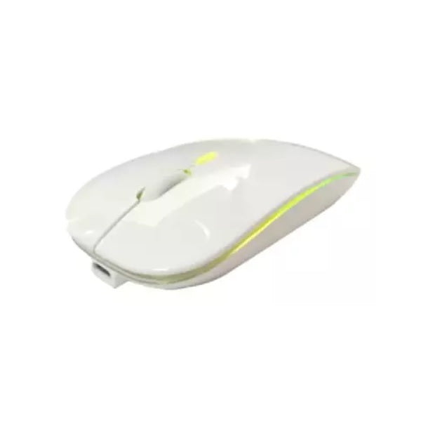 Mouse Nextep Inalámbrico Recargable Delgado/Silencioso RGB 1600 DPI Blanco