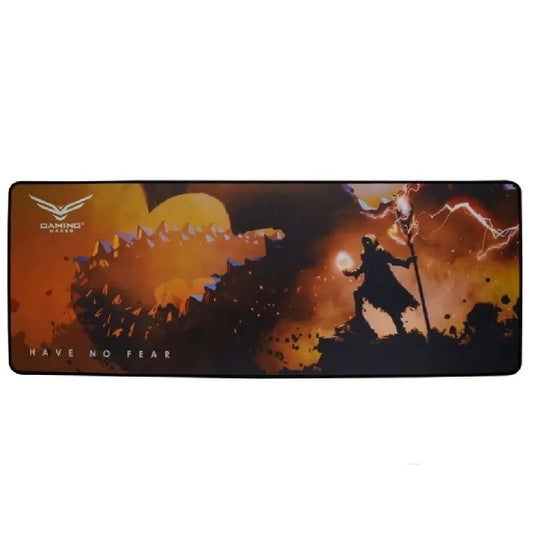 Mousepad XL Naceb Wizard XL grosor 4mm 80 x 30cm modelo NA-0957 color Negro con Naranja