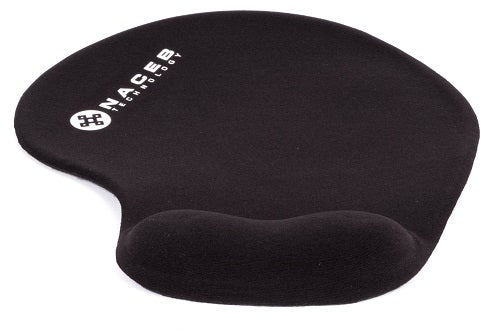 Mousepad Naceb con soporte de gel color Negro